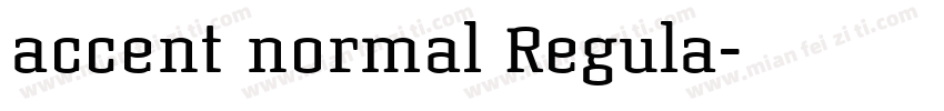 accent normal Regula字体转换